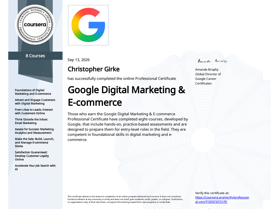 Online Marketing und E-Commerce - Zertifiziert von Google